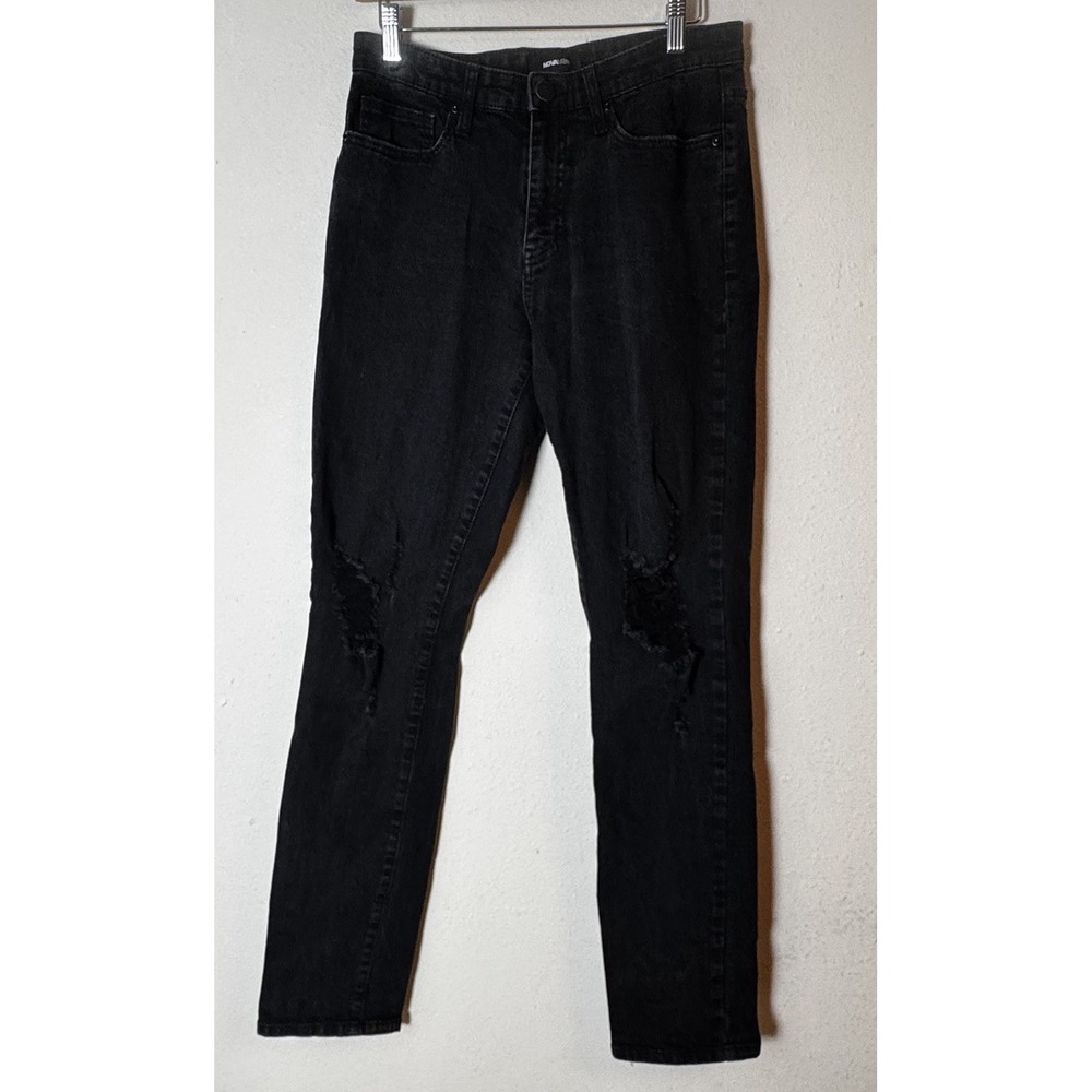 NOVAMEN Black Distressed Skinny Jeans Men's Size 30 Ripped Denim